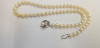 Perlencollier 585er Gold Verschluss Akoya Perle Collier 14 Karat Saphir Diamant -