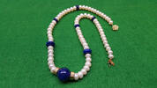 Perlencollier 585er Gold Verschluss Akoya Perle Collier 14 Karat Lapislazuli -