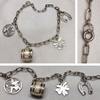 Armband mit 4 Anhänger 830er und 925er Silberschmuck Silberarmband Battlearmband -