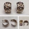 breite Ohrring 925er Silber Ohrstecker Ohrschmuck Silberschmuck Silberohrringe -