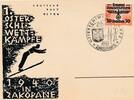 Deutschland Drittes Reich Polen II. Weltkrieg , Militaria, Propaganda Ansichtskarte / Postkarte 1. Osterskiwettkämpfe, Zakopane, Ganzsache -