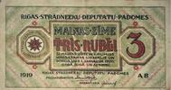 Latvia 3 Rubli -