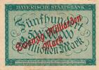 Deutsches Reich Deutschland Weimarer Republik 20 Milliarden Mark Notgeld, Bayerische Staatsbank, Bayern, München -