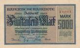 Deutsches Reich Deutschland Weimarer Republik 5000 Mark Notgeld, Bayerische Notenbank , Bayern, München -