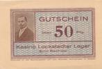 Lockstedt Notgeldersatz Gutschein über 50 Pfennig Kasino Lockstedter Lager Emil Rachow -