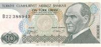 Türkiye Türkei 10 Lira 7. Emisyon 10 Türk Lirasi 1. Tertip -