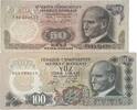Türkei,Türkiye 50,100 Lira Banknoten 2 Stück Lot -