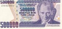 Türkiye Türkei 500000 Lira 7. Emisyon 4. Tertip Besyüz Bin Türk Lirasi -