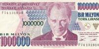 Türkei Türkiye 1000000 Lira 7. Emisyon 1. Tertip Bir Milyon Türk Lirasi -
