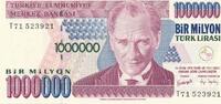 Türkei Türkiye 1000000 Lira 7. Emisyon 3. Tertip Bir Milyon Türk Lirasi -