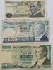 Türkei 10, 500, 50000 Lira Banknote, 7. Emisyon 2. Tertip -