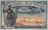 Deutschland Deutsches Reich 20 Mark Notgeld Notgeldschein, Kriegsnotgeld der Stadt Villingen, Baden Württemberg -