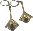 Antikschmuck Ohrringe Double Americ mit Amethyst -