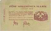 Deutschland Deutsches Reich 5 Millionen Mark Notgeld, Waldenburg Schlesien, Niederschlesisches Steinkohlensyndikat GmbH -
