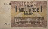 Deutschland, Deutsches Reich 1 Milliarde Mark Notgeld, Notgeldschein, Gutschein, Hamborn, August Thyssen Hütte, Reihe H -