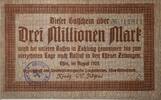 Deutschland, Deutsches Reich 3 Millionen Mark, Notgeldschein, Gutschein Essen-Rüttenscheid, Rheinland, Gewerkschaft des Steinkohlenbergwerks Langenbrahm -