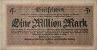 Deutschland, Deutsches Reich 1 Million Mark Notgeldschein, Gutschein, Sachsen, Zwickau/Sächsisches Steinkohlen-Syndikat -