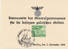 Deutschland Drittes Reich, Deutsches Reich AK Propaganda Ansichtskarte Amtsantritt des Generalgouverneurs für die besetzten polnischen Gebiete, Krakau -