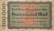 Deutschland, Deutsches Reich 100.000 Mark Notgeld, Notgeldschein, Gutschein, Essen, Fried. Krupp Aktiengesellschaft -
