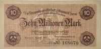 Deutschland, Deutsches Reich 10 Millionen Mark Notgeld, Notgeldschein, Herne, Die Bergwerksgesellschaft Hibernia in Herne -
