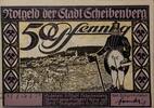 Deutschland, Deutsches Reich 50 Pfennig Notgeld, 3 Notgeldschein, Scheibenberg, Sachsen -
