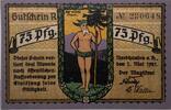 Deutschland, Deutsches Reich 75 Pfennig Notgeld, Notgeldschein, Gutschein, der Stadt Nordhausen, -