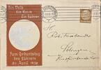 Drittes Reich, Deutschland Postkarte Berlin-Charlottenburg, Zum Geburtstag des Führers -