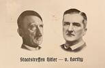 Drittes Reich, Deutschland Postkarte, Propaganda Kiel, Nürnberg, Staatstreffen hitler - V. Horthy -