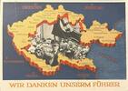 Drittes Reich, Deutschland Postkarte, Propaganda Wir danken unserem Führer -