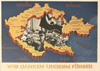 Drittes Reich, Deutschland Postkarte, Propaganda, Wir danken unserem Führer -