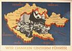 Drittes Reich, Deutschland Postkarte, Propaganda Wir danken unserem Führer -