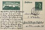 Drittes Reich, Deutschland Postkarte, Ganzsache Erfurt -