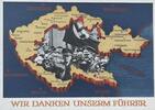 Drittes Reich, Deutschland Postkarte, Propaganda Wir danken unserem Führer -