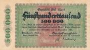 Deutsches Reich Deutschland 500000 Mark Notgeldschein Oberhausen, Gutehoffnungshütte, Rheinland -