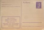 Deutschland, Drittes Reich Postkarte/Ganzsachen Der Führer kennt nur Kampf, Arbeit und Sorge -