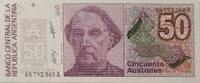 Argentinien 50 Australes Banknote -