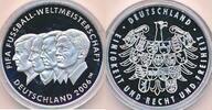 Deutschland BRD Medaille, 925er Silber F. Walter, U. Seeler, F. Beckenbauer, L. Matthäus, WM 2006, Fußball -