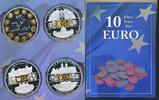 Vatikan, Monaco, Luxemburg 4x Gigant Medaille 10 Jahre Europa, 3x Zertifikat, Teilvergoldung -