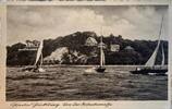 Deutschland, Drittes Reich Ansichskarte Stempel: Glücksburg an der Ostsee, Vor der Rosenterrasse, Segelboote -