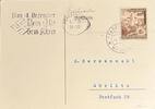 Drittes Reich, Deutschland Postkarte mit Briefmarke Franzensbad -