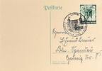 Drittes Reich, Deutschland Postkarte mit Briefmarke Linz -
