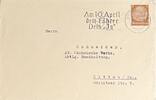 Drittes Reich, Deutschland Briefumschlag mit Briefmarke Dresden -
