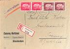 Drittes Reich, Deutschland Briefumschlag mit Briefmarke Altenkirchen -