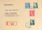 Drittes Reich, Deutschland Briefumschlag mit Briefmarke Kosmanos Kosmonosy -