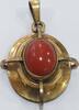 Antikschmuck Antiker Anhänger Americ Double mit Koralle -
