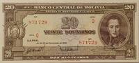 Bolivien 20 Bolivianos Banknote -