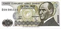 Türkei 10 Liras Banknote -