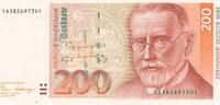 BRD Deutschland 200 Deutsche Mark DM Ersaztnote, Serie: YA/D -
