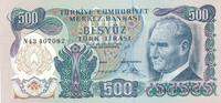 Türkei Türkiye 500 Türk Lirasi 6.Emisyon 2.Tertip -
