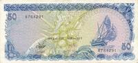 Malediven 50 Rufiyaa 1987 III+ 12.99 £ Tax included +  5.20 £ shipping